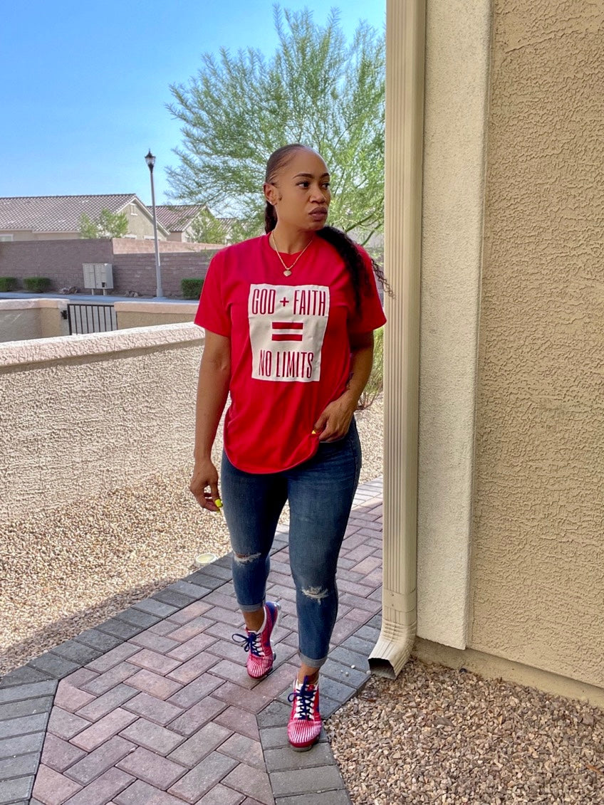 GOD + FAITH =  NO LIMITS T-SHIRT (UNISEX)