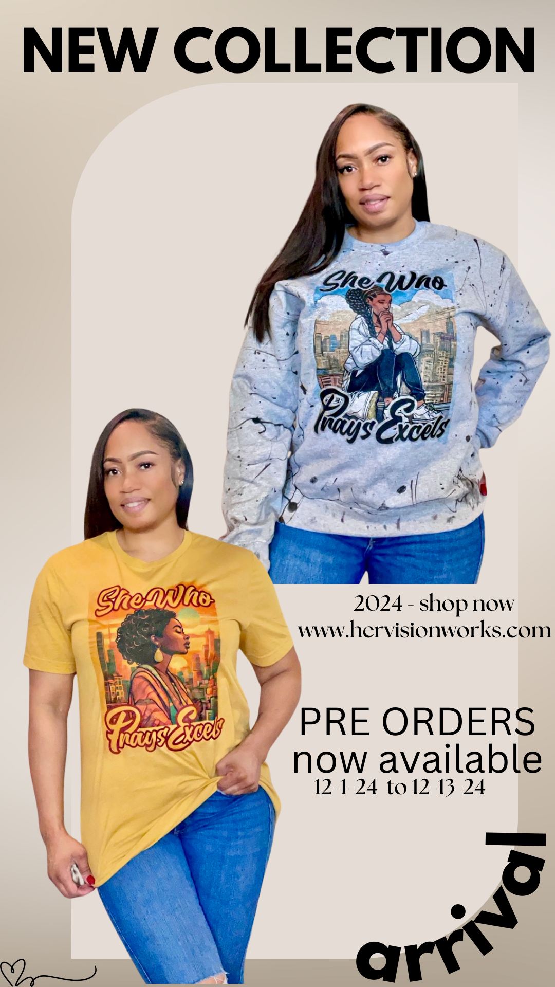 Pre Order - She Who Prays Excel Mustard Women's T-Shirt - Pre Order 12/1/2024-12/13/204