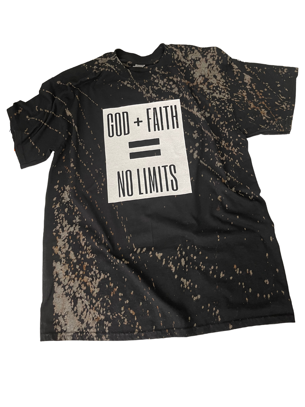 GOD + FAITH = NO LIMITS BLACK TIE DYE (UNISEX) (NO CUSTOMIZED BACK)